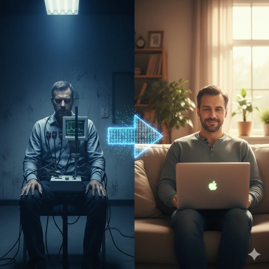 Порівняння класичного поліграфа з датчиками та онлайн детектора брехні через відеозв'язок