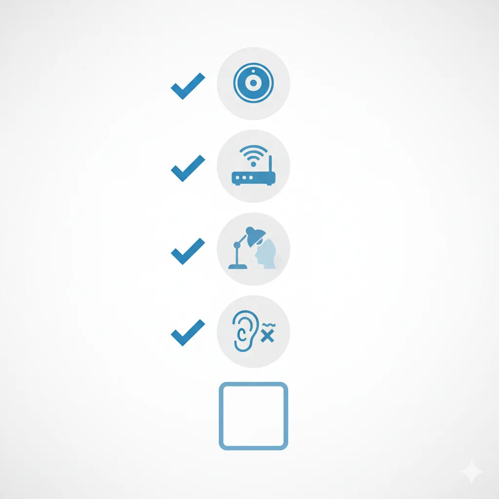 Чекліст підготовки до онлайн-поліграфа з дому: камера, інтернет, освітлення, тиша, фон